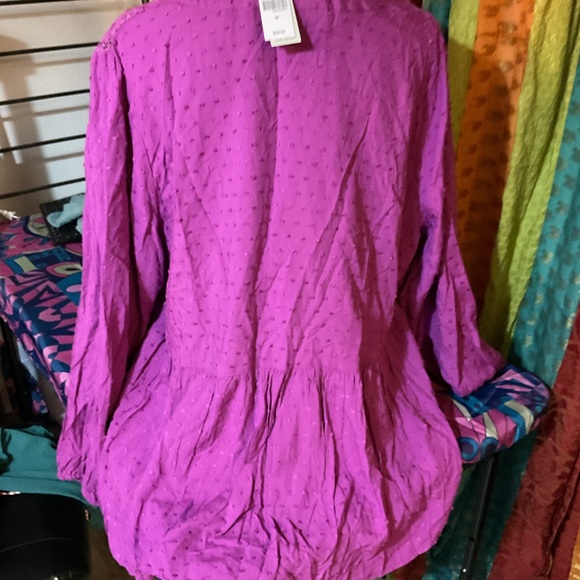 NWT Lane Bryant purple Swiss dot top size 18 - Picture 4 of 4